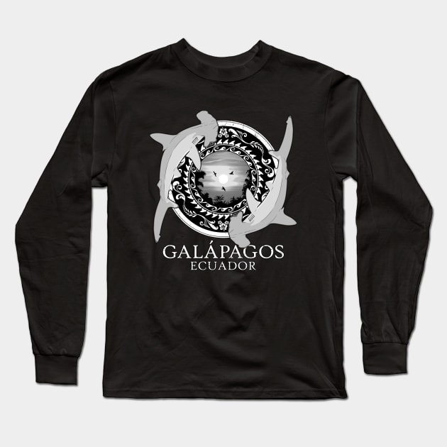 Hammerhead Sharks Ecuador Galápagos Long Sleeve T-Shirt by NicGrayTees